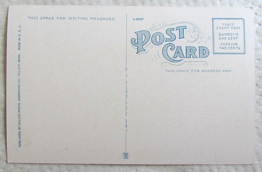 ANTIQUE POSTCARD CURLING CLUB DULUTH MINNESOTA
