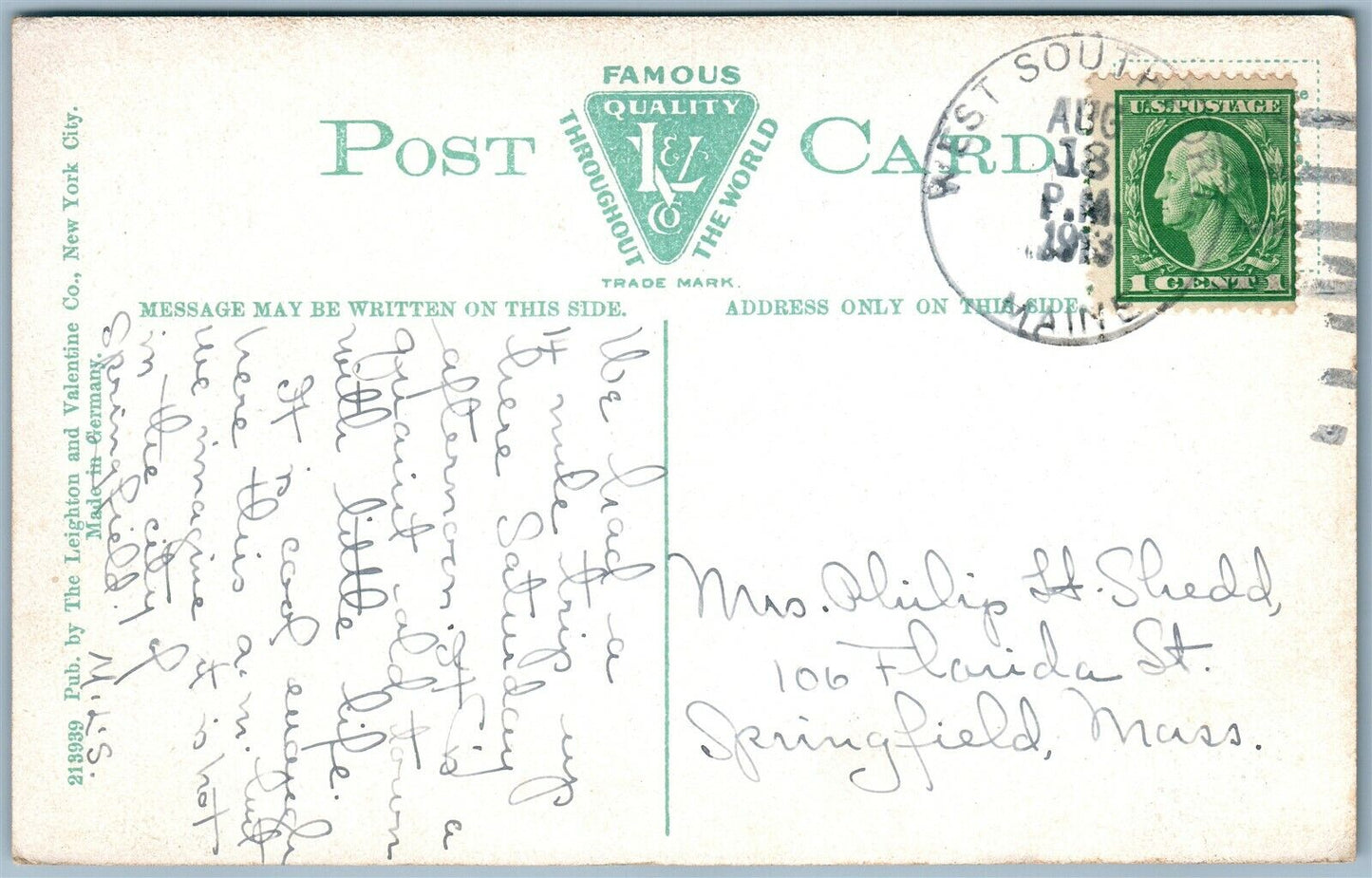 WISCASSET ME THE COMMON ANTIQUE POSTCARD