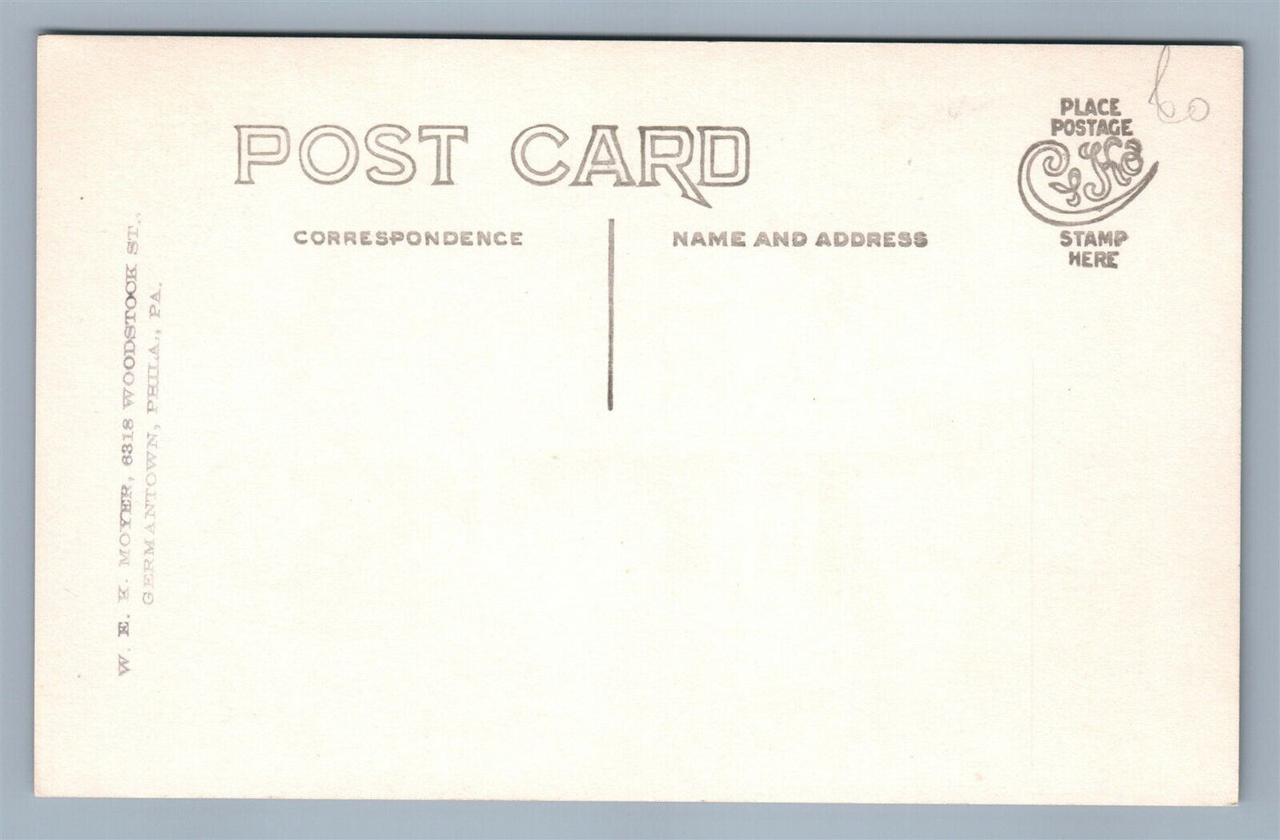 GERMANTOWN PHILADELPHIA PA ANTIQUE REAL PHOTO POSTCARD RPPC