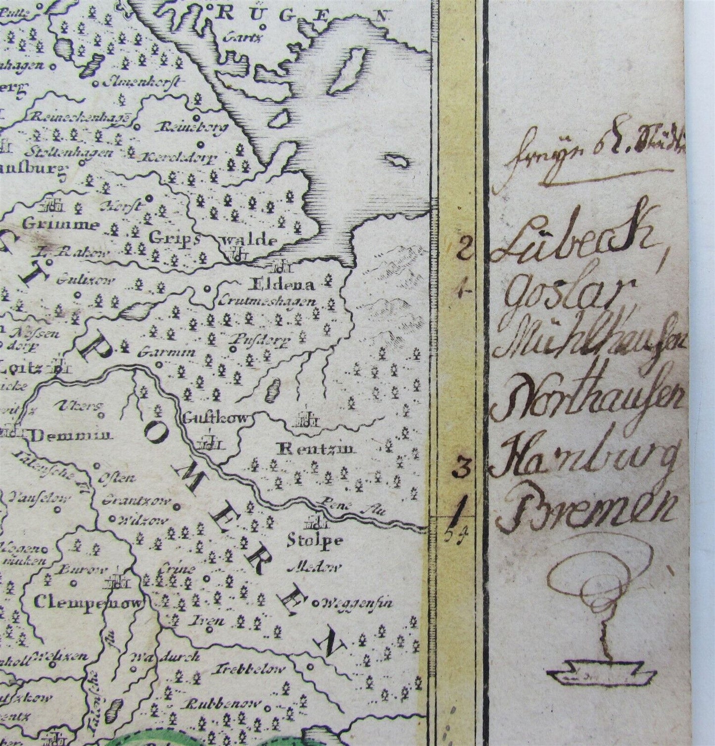 1720 antique MAP of LOWER SAXONY GERMANY 18th CENT. Circulus Saxoniae inferioris