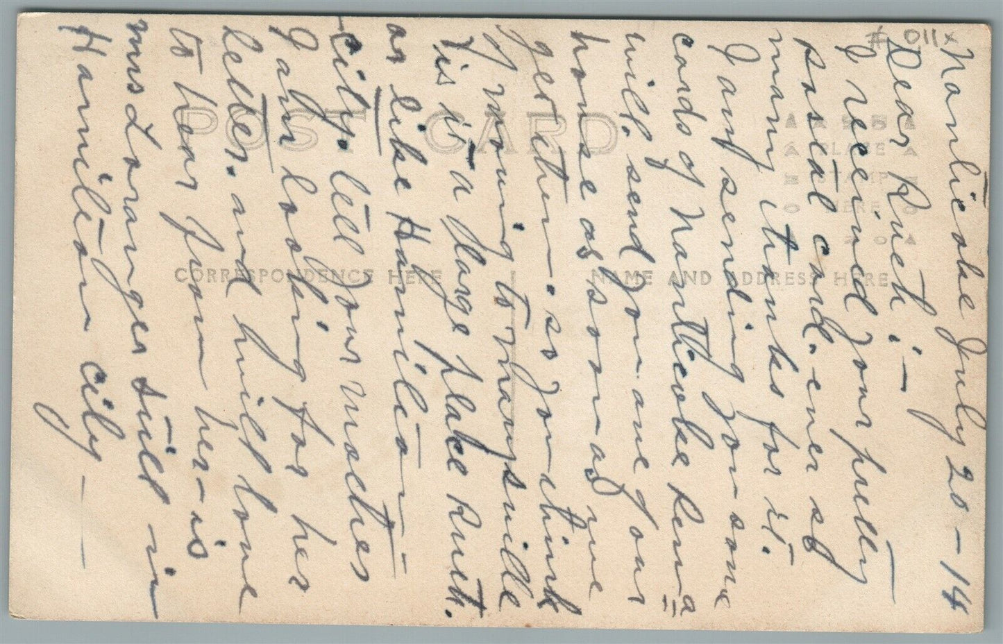 NANTICORE PA ARCH STREET ANTIQUE REAL PHOTO POSTCARD RPPC