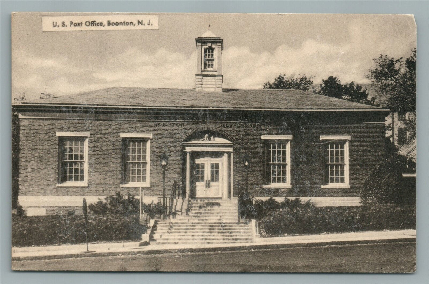 BOONTON NJ UNITED STATES POST OFFICE VINTAGE POSTCARD