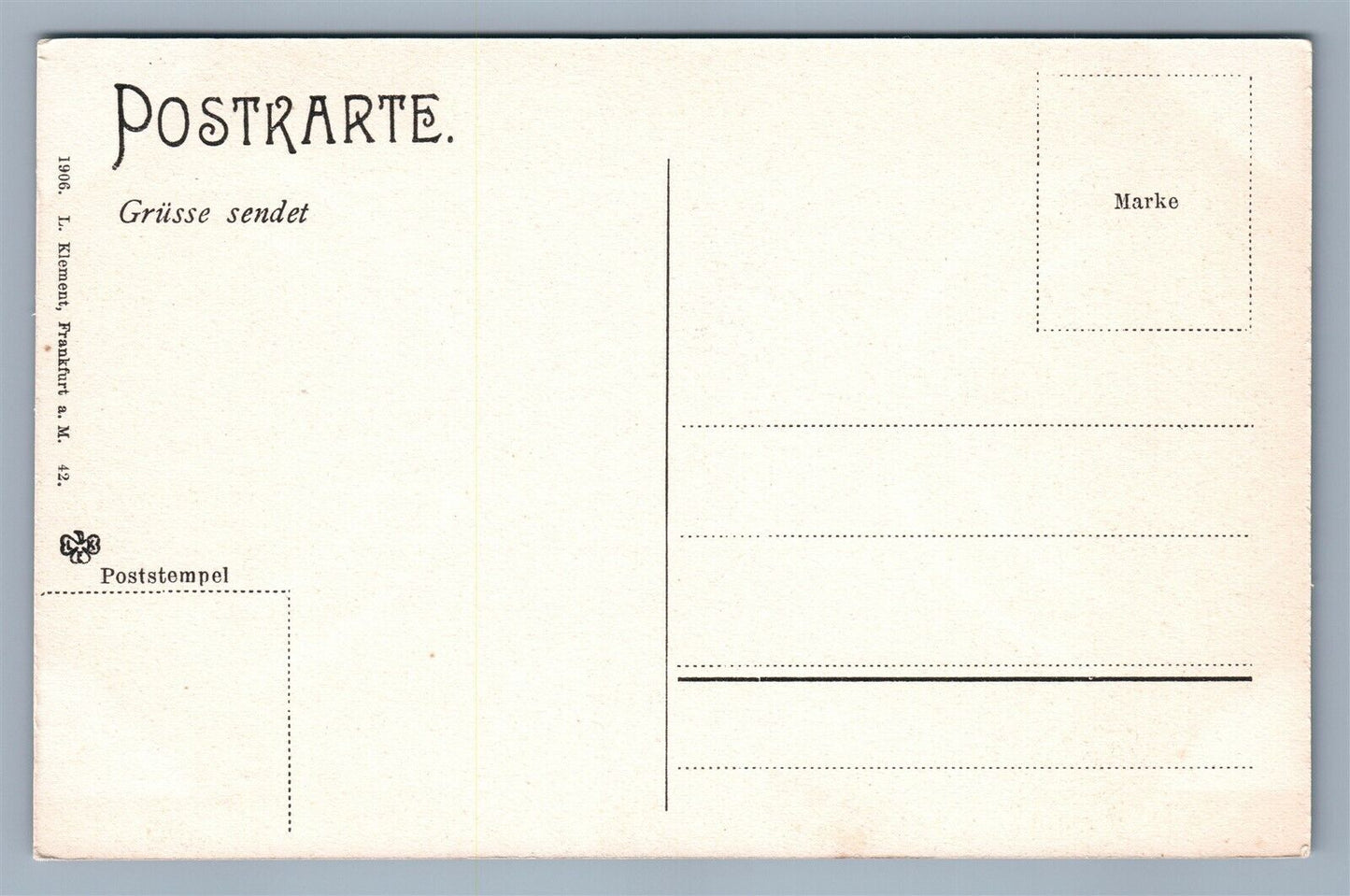 BAD NAUHEIM GERMANY LUDWIGSTRASSE 1906 ANTIQUE POSTCARD