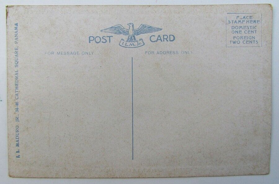 VINTAGE POSTCARD - ATLANTIC TERMINAL PIERS 6, 7, & 8 CRISTOBAL CANAL ZONE PANAMA