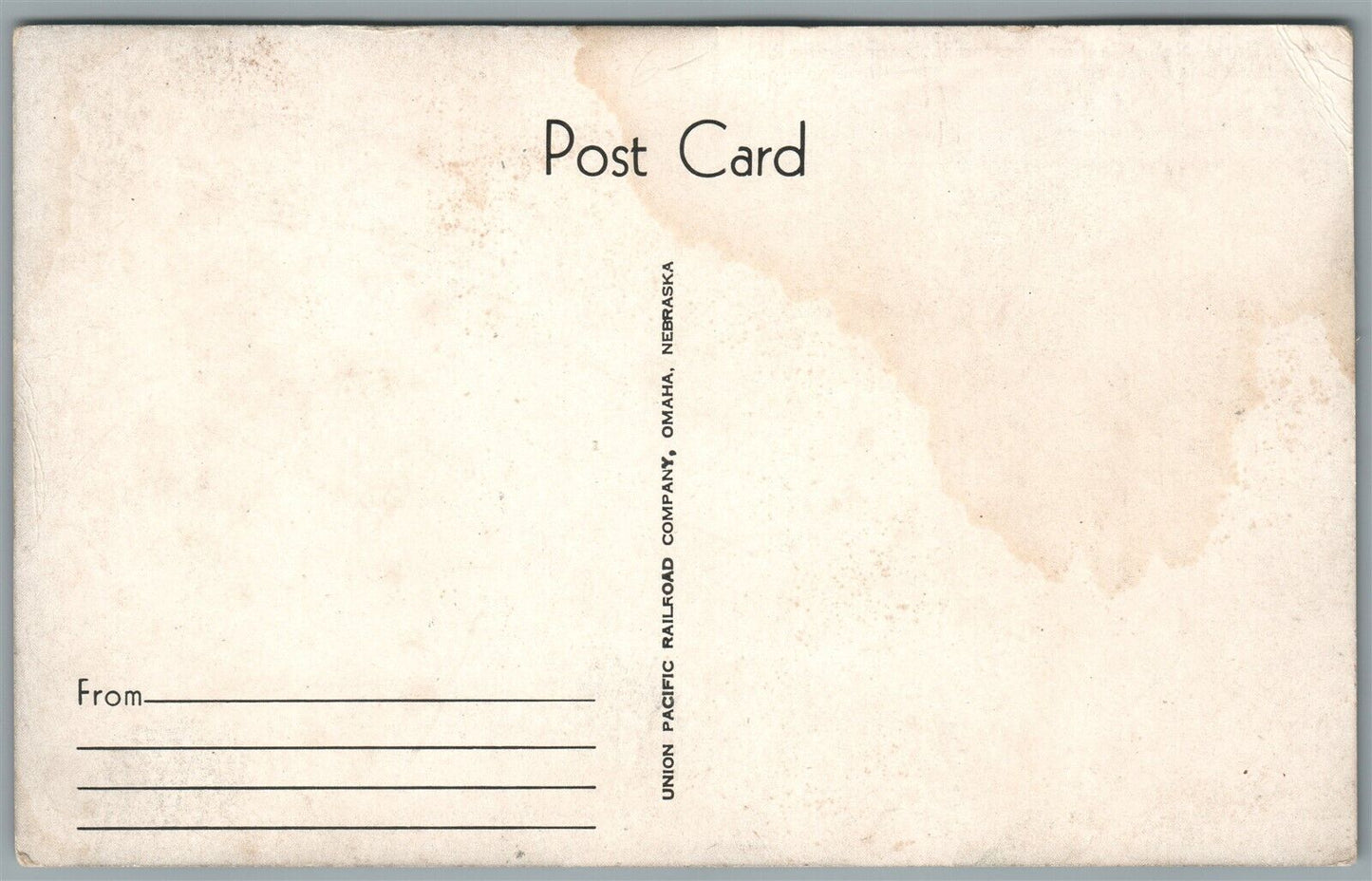 NORTH PLATTE NE CANTEEN in RAILROAD STATION ANTIQUE POSTCARD