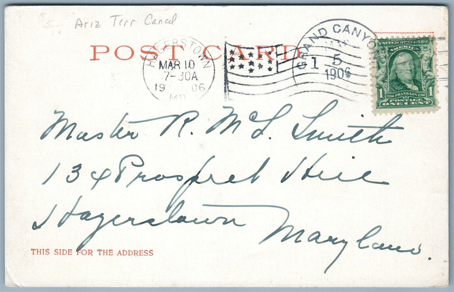 MOKI PUEBLOS MOTHER & DAUGHTER 1906 ANTIQUE UNDIVIDED POSTCARD