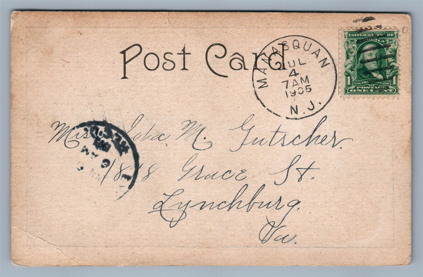 SEA GIRT NJ GOVERNOR'S COTTAGE STATE CAMP ANTIQUE POSTCARD