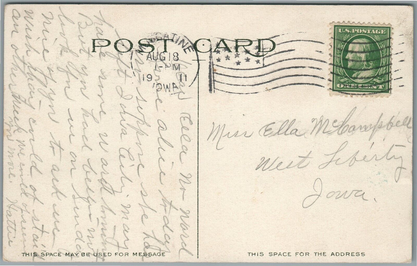 MUSCATINE IA SECOND STREET ANTIQUE POSTCARD