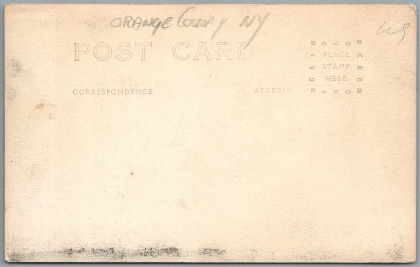 ORANGE CO. NY ATHLET THEAM ANTIQUE REAL PHOTO POSTCARD RPPC