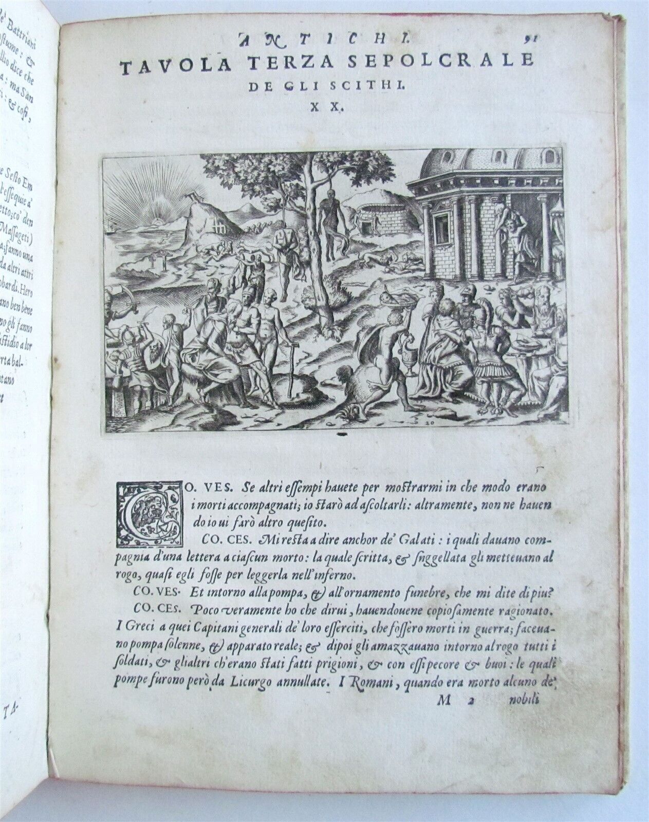 1574 ILLUSTRATED ANCIENT BURIAL RITES antique Funerali antichi VELLUM BINDING