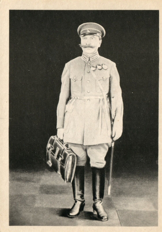 RUSSIAN MARSHAL BUDYONNY in MILITARY UNIFORM 1970 VINTAGE POSTCARD