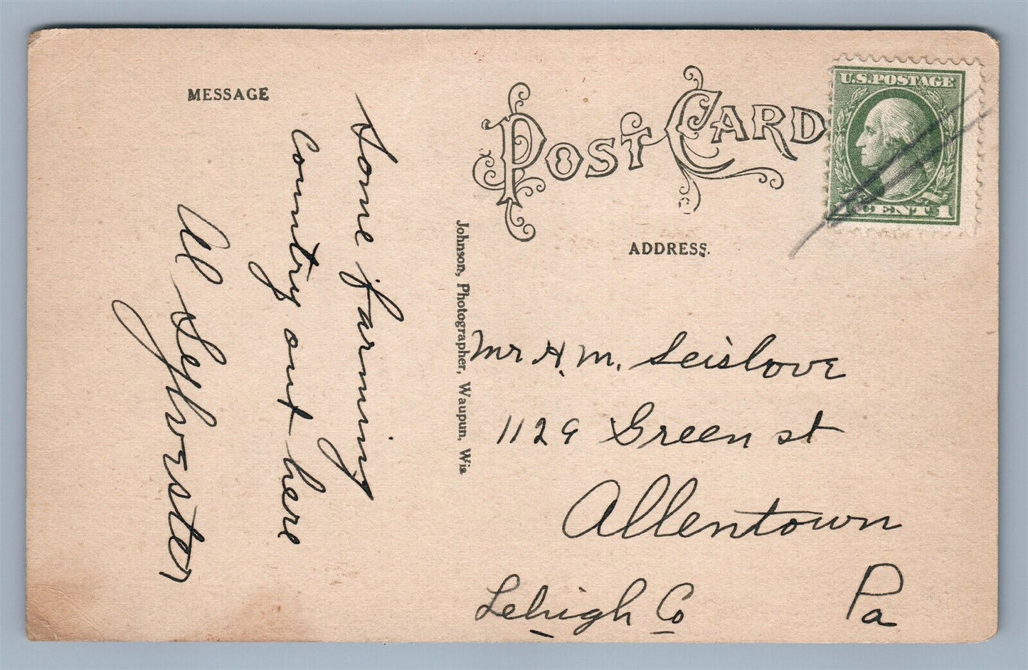 EXAGGERATED BEETS MADISON WI ANTIQUE POSTCARD collage montage