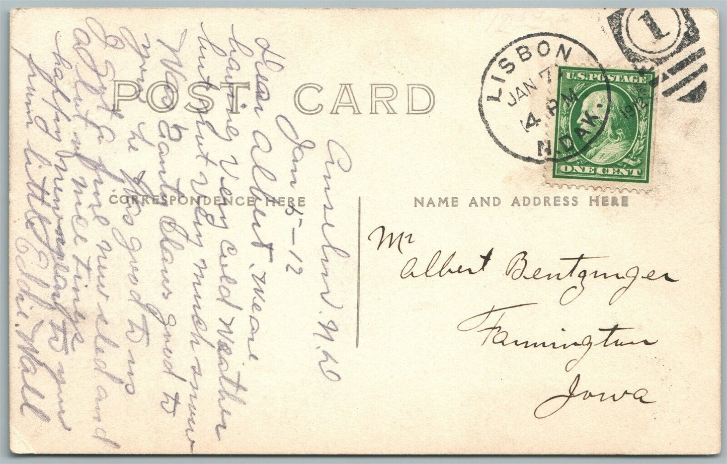 EXAGGERATED DUCK HUNTING ANTIQUE REAL PHOTO POSTCARD RPPC w/ CORK CANCEL