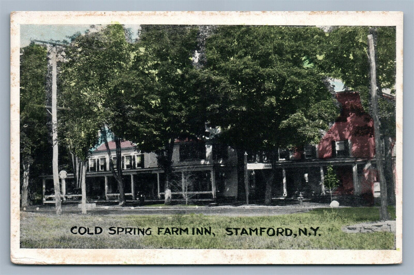 STAMFORD NY COLD SPRING FARM INN ANTIQUE POSTCARD