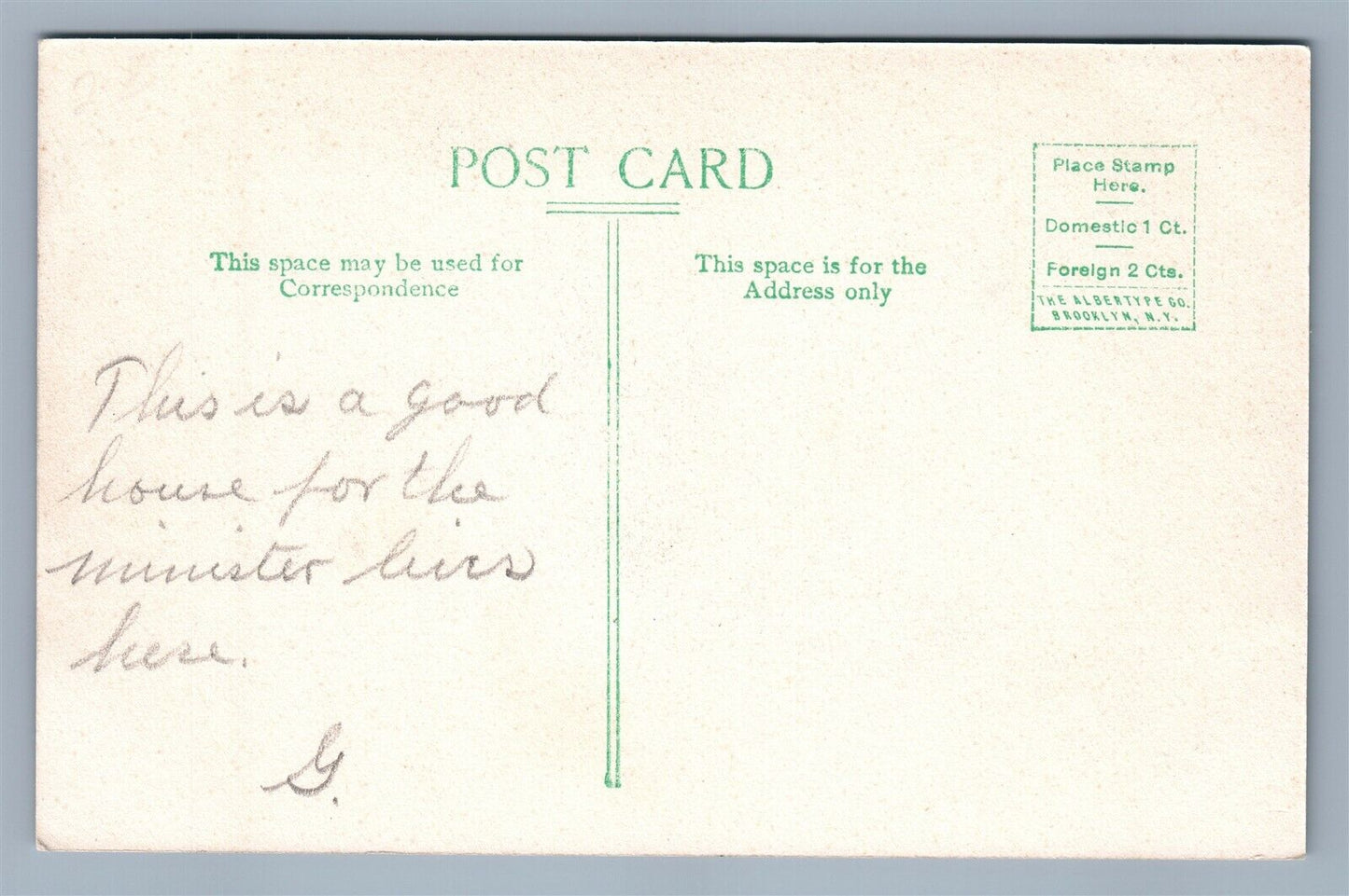 REAVILLE NJ THE MANSE ANTIQUE POSTCARD