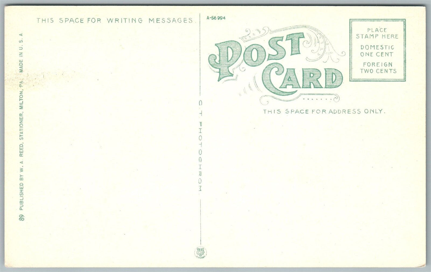 MILTON PA RIVERSIDE PARK ANTIQUE POSTCARD