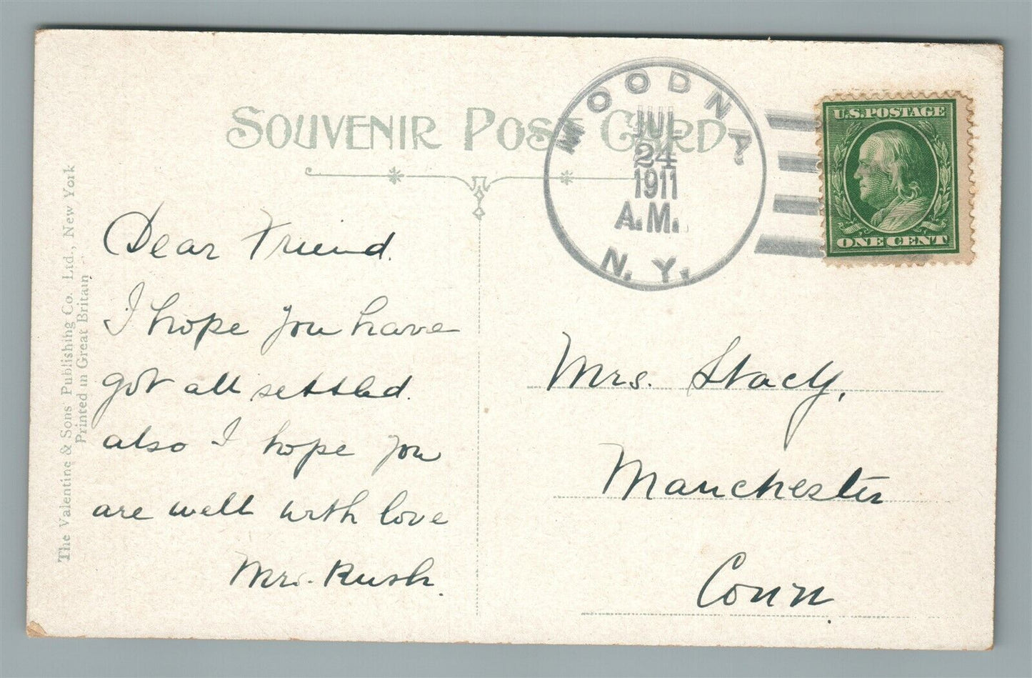 NEWBURGH NY CITY CLUB HOUSE SECOND ST. ANTIQUE POSTCARD