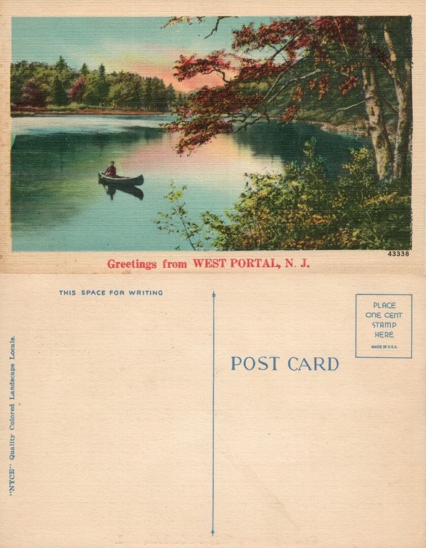 WEST PORTAL N.J. VINTAGE POSTCARD