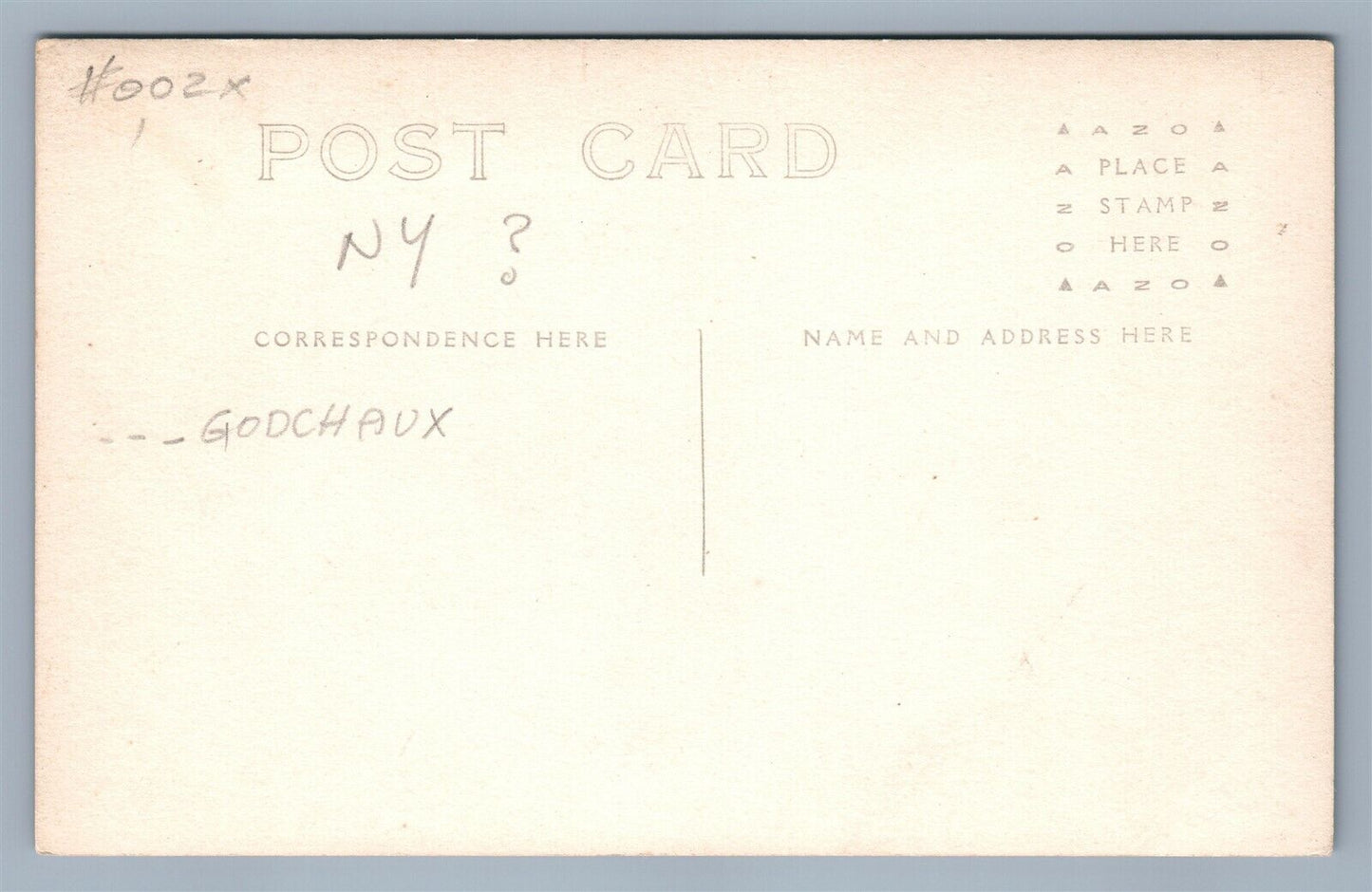 NY (?) SCENE ANTIQUE REAL PHOTO POSTCARD RPPC