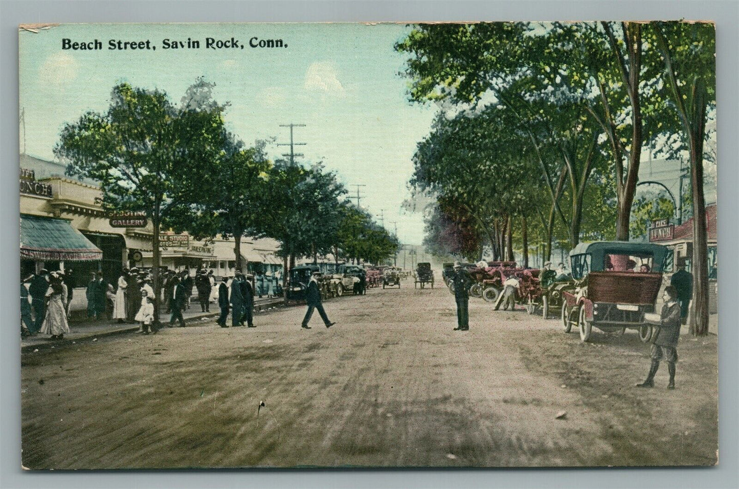 SAVIN ROCK CT BEACH STREET ANTIQUE POSTCARD