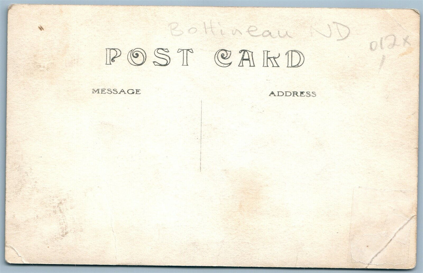 BOTTINEAU N.DAKOTA MAIN STREET ANTIQUE REAL PHOTO POSTCARD RPPC