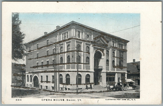 BARRE VT OPERA HOUSE ANTIQUE POSTCARD