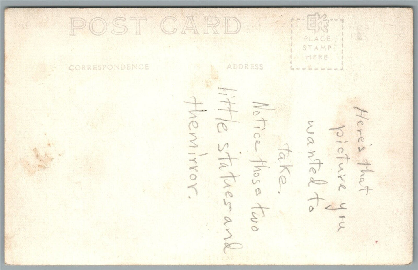 EAST NORTHFIELD MA THE CHATEAU DINING ROOM VINTAGE REAL PHOTO POSTCARD RPPC