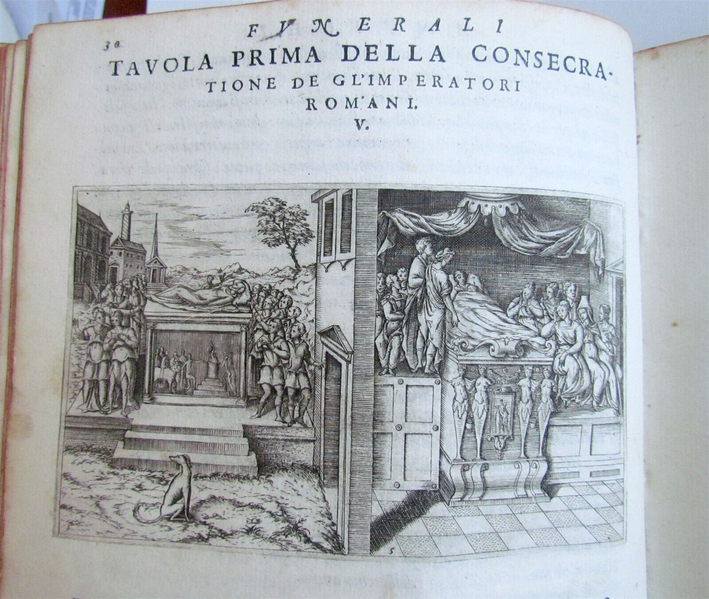 1574 ILLUSTRATED ANCIENT BURIAL RITES antique Funerali antichi VELLUM BINDING