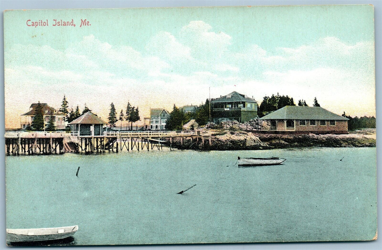 CAPITOL ISLAND ME ANTIQUE POSTCARD