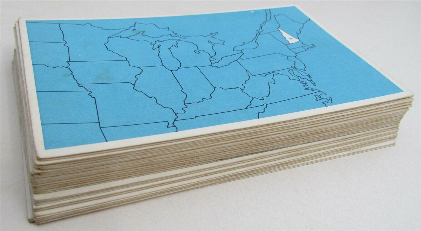 LOT OF 46 ANTIQUE POSTCARDS w/ MAPS OF US STATES