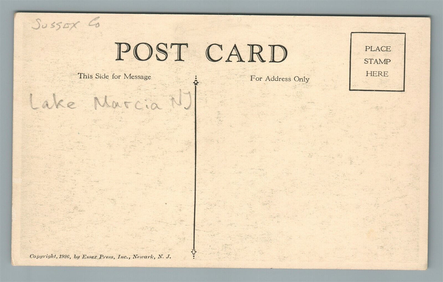 LAKE MARCIA NJ MANOR HOUSE VINTAGE POSTCARD
