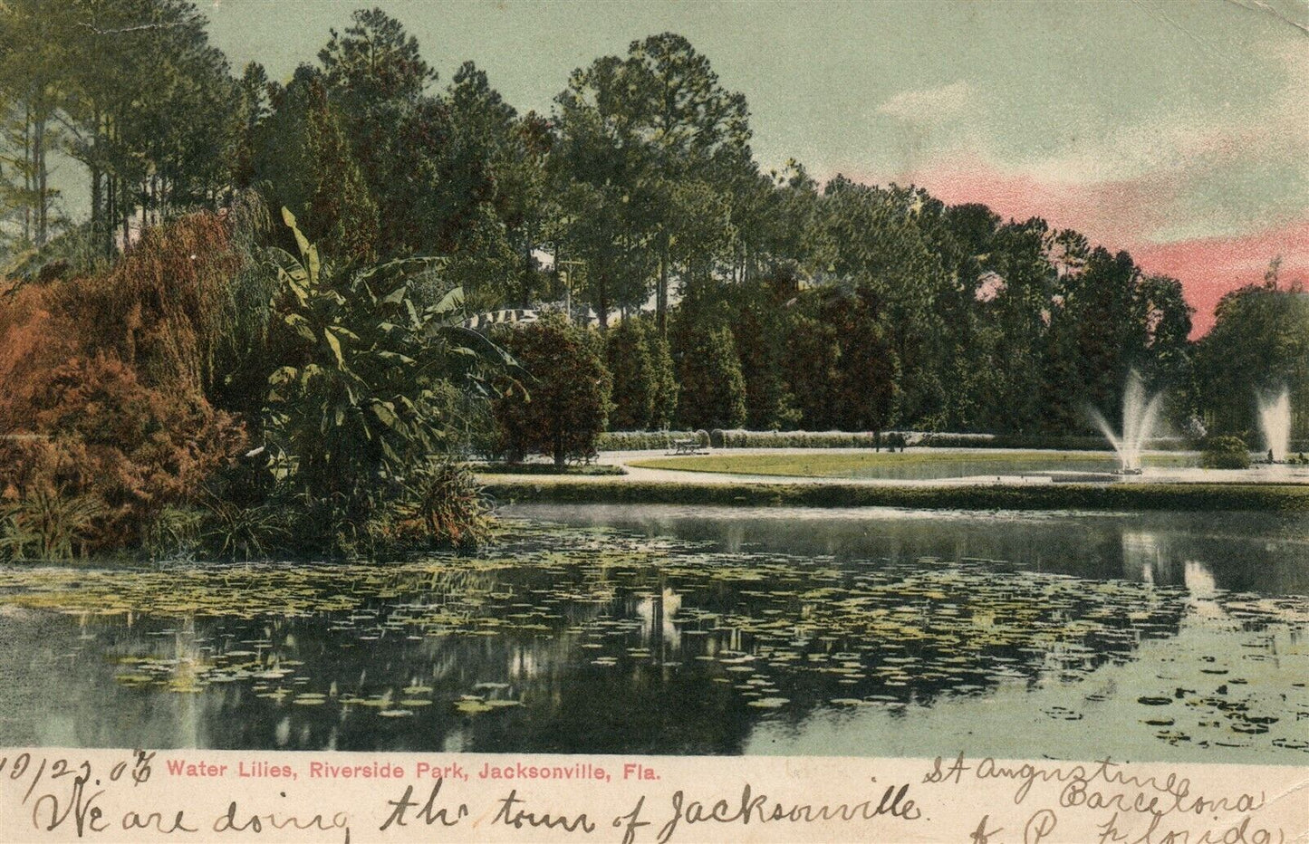 JACKSONVILLE FL RIVERSIDE PARK 1907 UNDIVIDED ANTIQUE POSTCARD