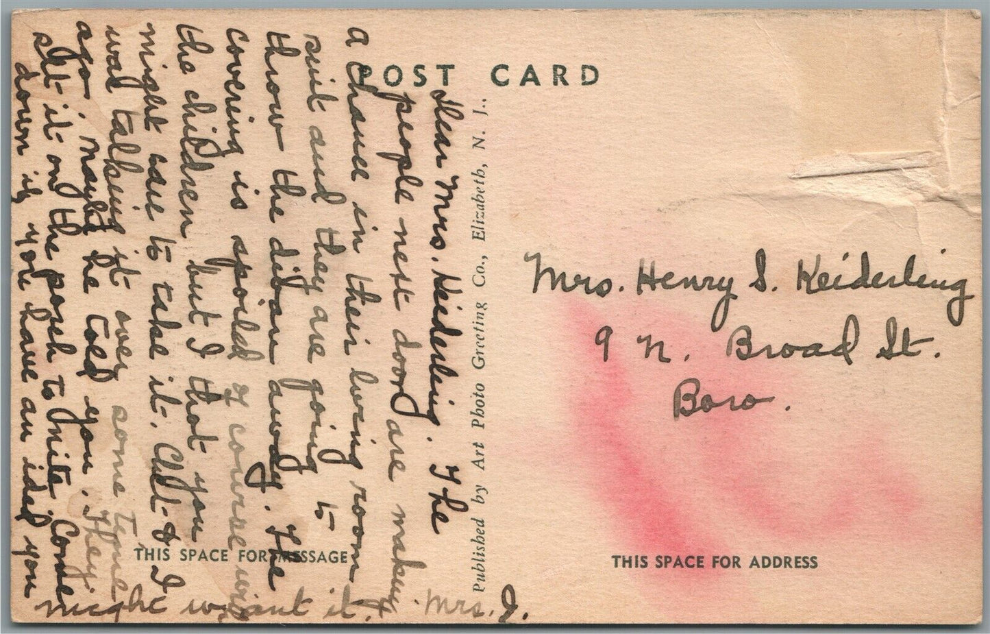 FLEMINGTON NJ SOLDIER'S MONUMENT ANTIQUE POSTCARD