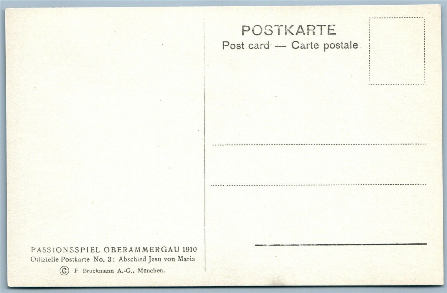 OBERAMMERGAU PASSION PLAY GERMANY ANTIQUE REAL PHOTO POSTCARD RPPC JESUS & MARIA