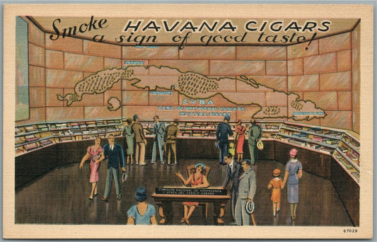 NEW YORK WORLD'S FAIR CIGARS ADVERTISING VINTAGE POSTCARD