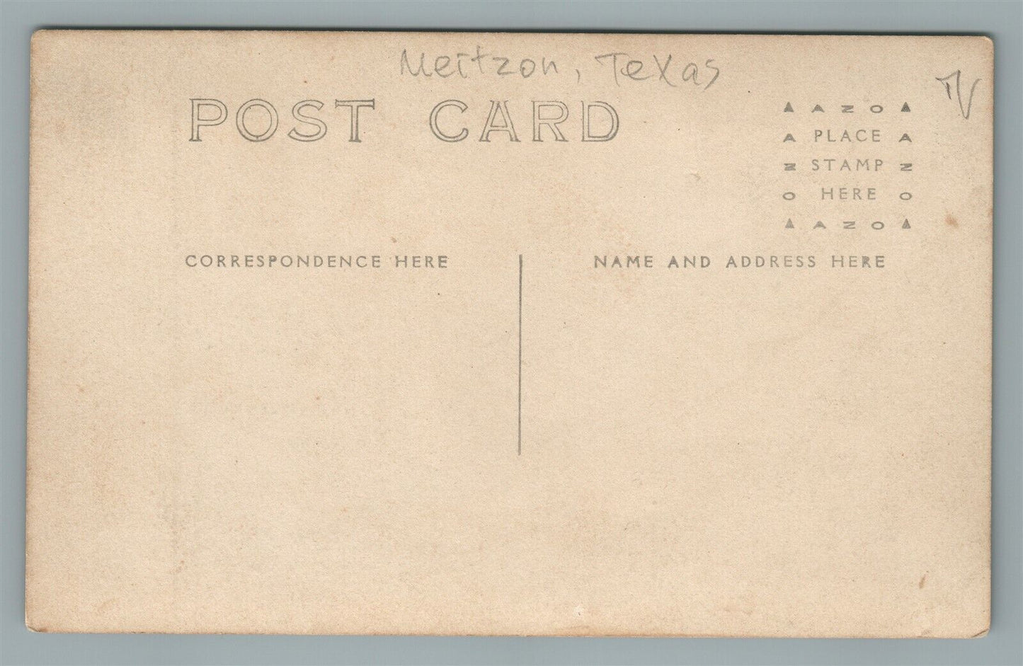 MERIZON TX RESIDENCE SECTION ANTIQUE REAL PHOTO POSTCARD RPPC