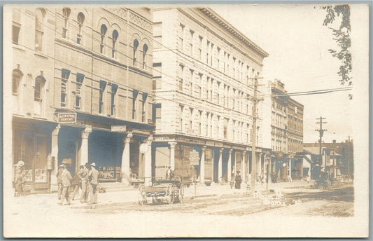 BARRE VT CITY MAIN STREET ANTIQUE REAL PHOTO POSTCARD RPPC