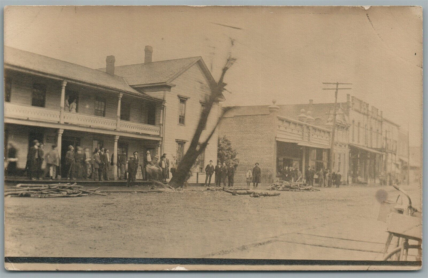 NJ STREET SCENE ANTIQUE REAL PHOTO POSTCARD RPPC