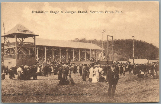 VERMONT STATE FAIR ANTIQUE POSTCARD