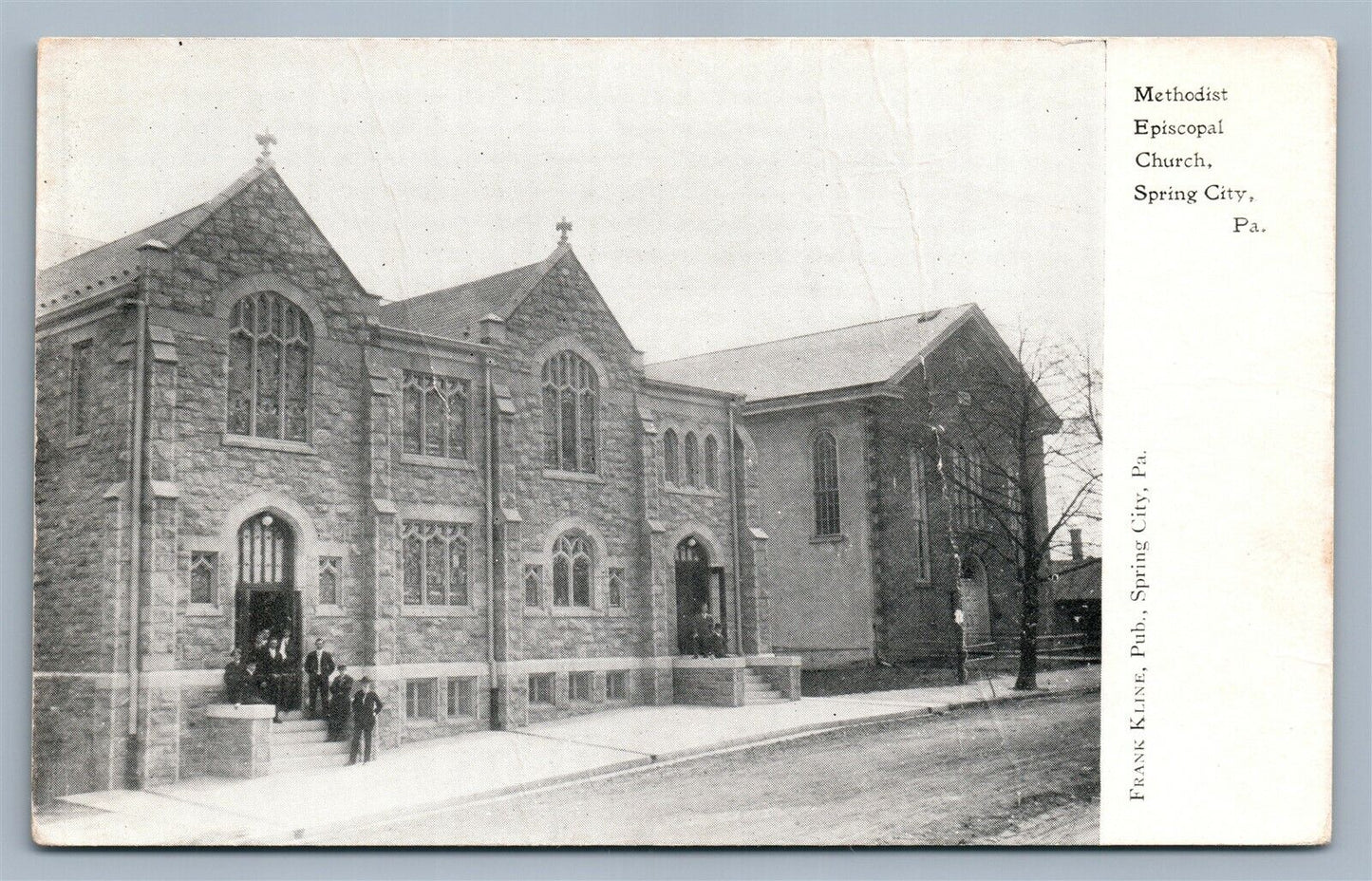 SPRING CITY PA M.E. CHURCH CHURCH ANTIQUE POSTCARD