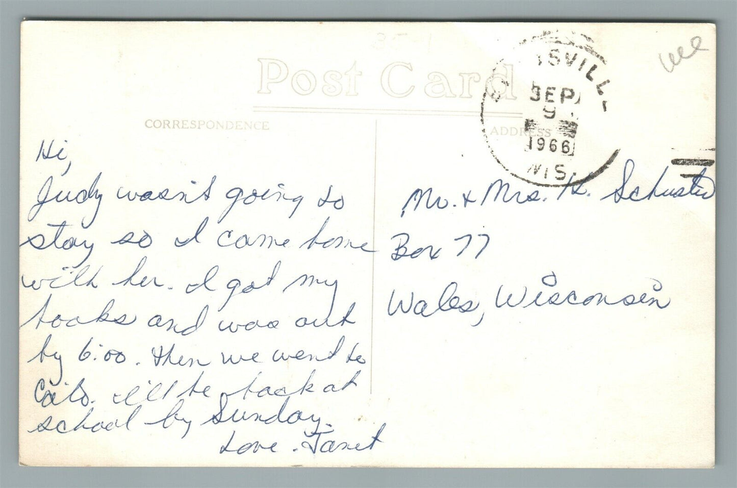 REEDSVILLE WI HIGH SCHOOL VINTAGE REAL PHOTO POSTCARD RPPC