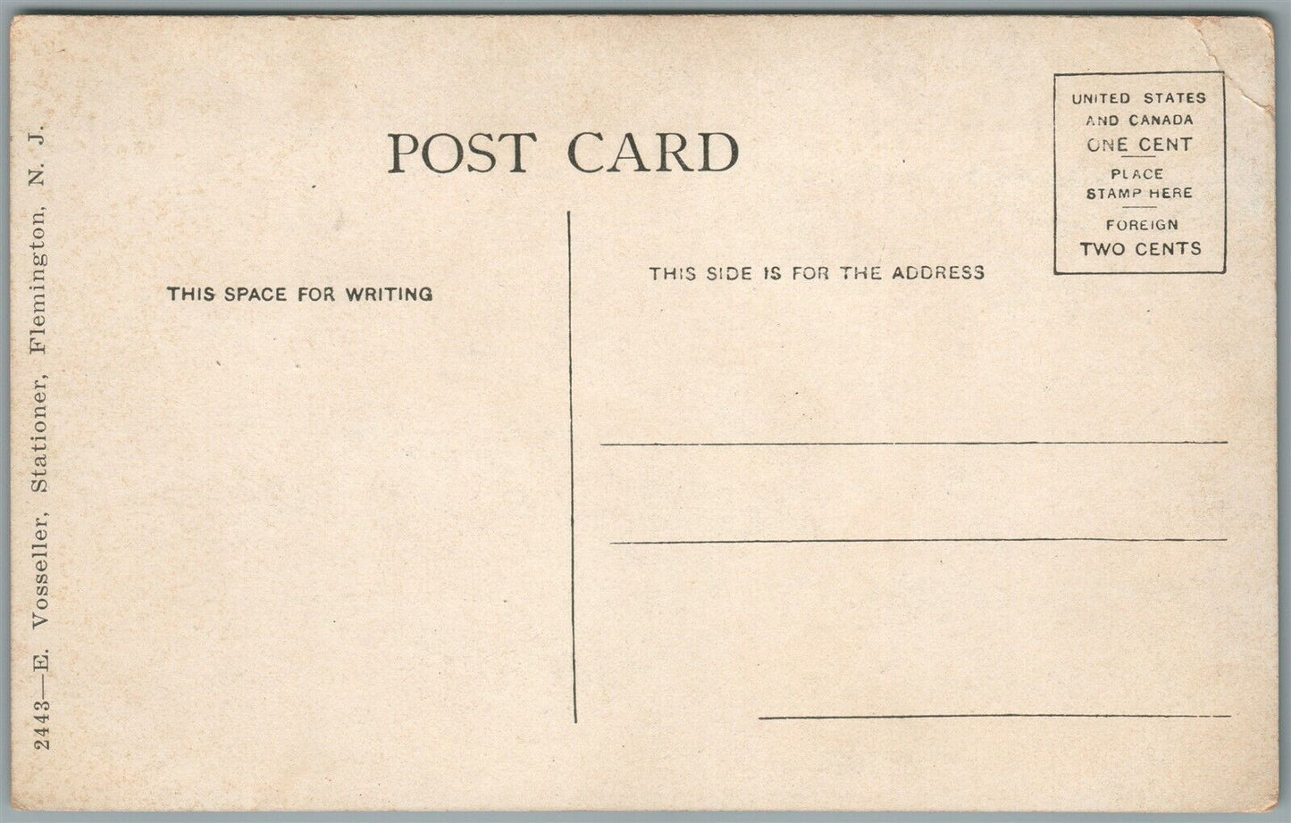 FLEMINGTON NJ MINE STREET ANTIQUE POSTCARD