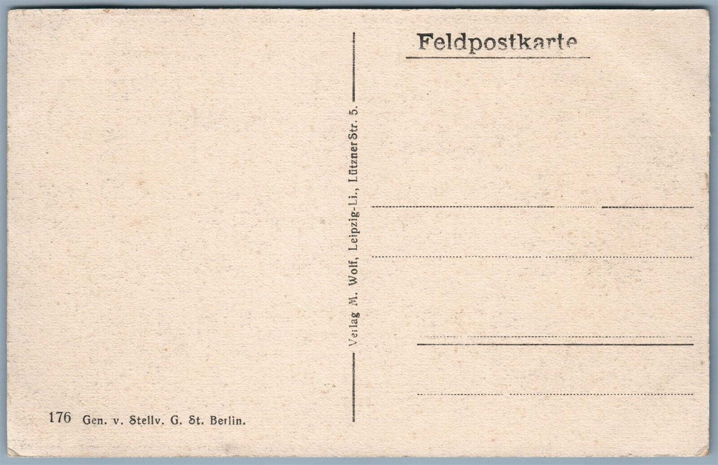 VILLAGE IN FRANCE ANTIQUE GERMAN WWI FELDPOSTKARTE POSTCARD