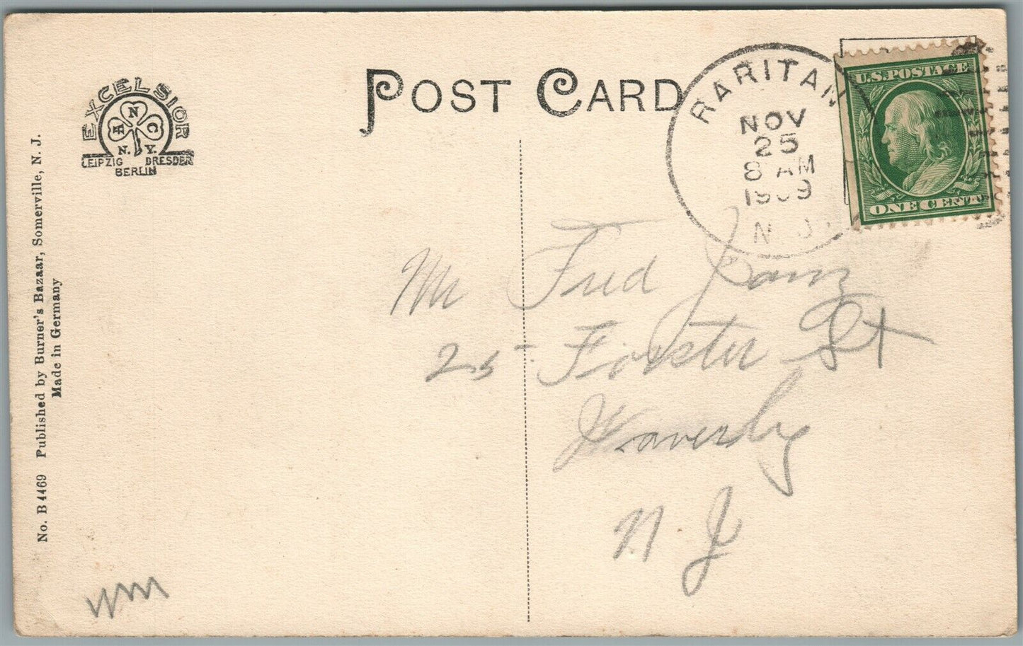 SOMERVILLE NJ THOMAS BUILDING ANTIQUE POSTCARD