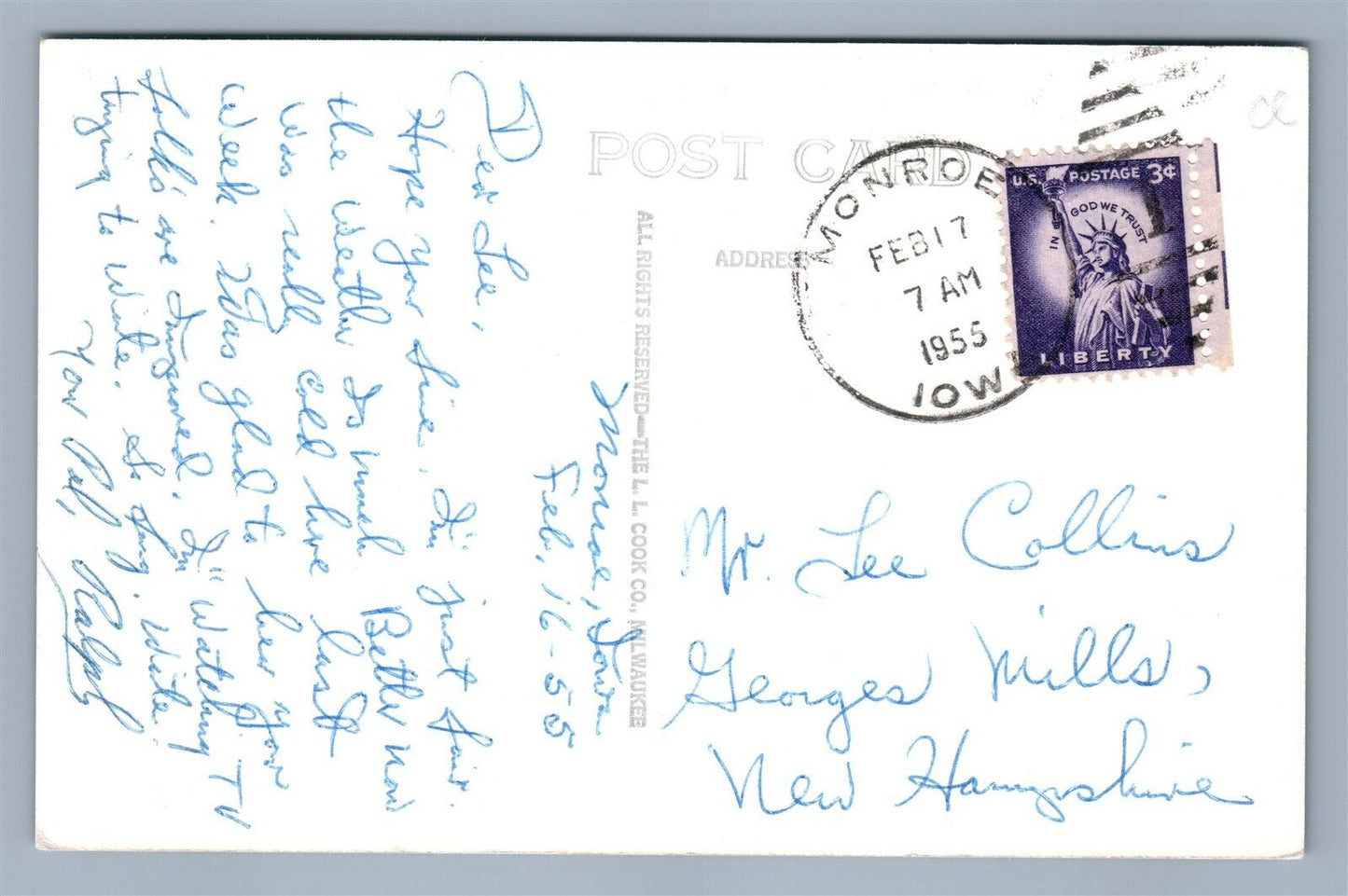 MONROE IA PFEISTER ASSOCIATED GROWERS PLANT VINTAGE REAL PHOTO POSTCARD RPPC