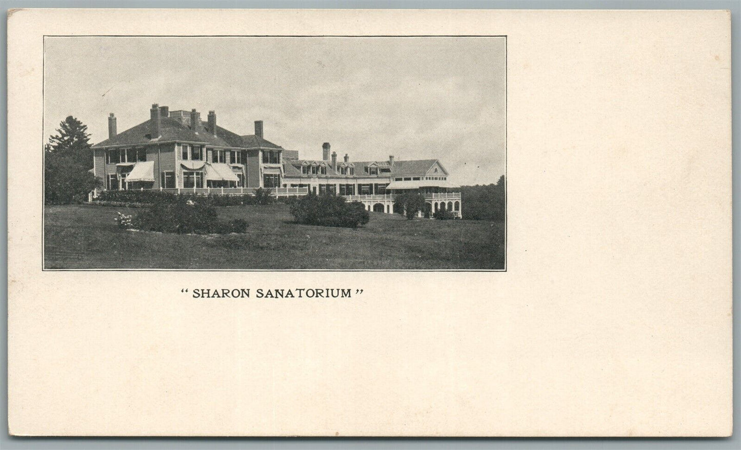 BOSTON MA SHARON SANATORIUM ANTIQUE POSTCARD