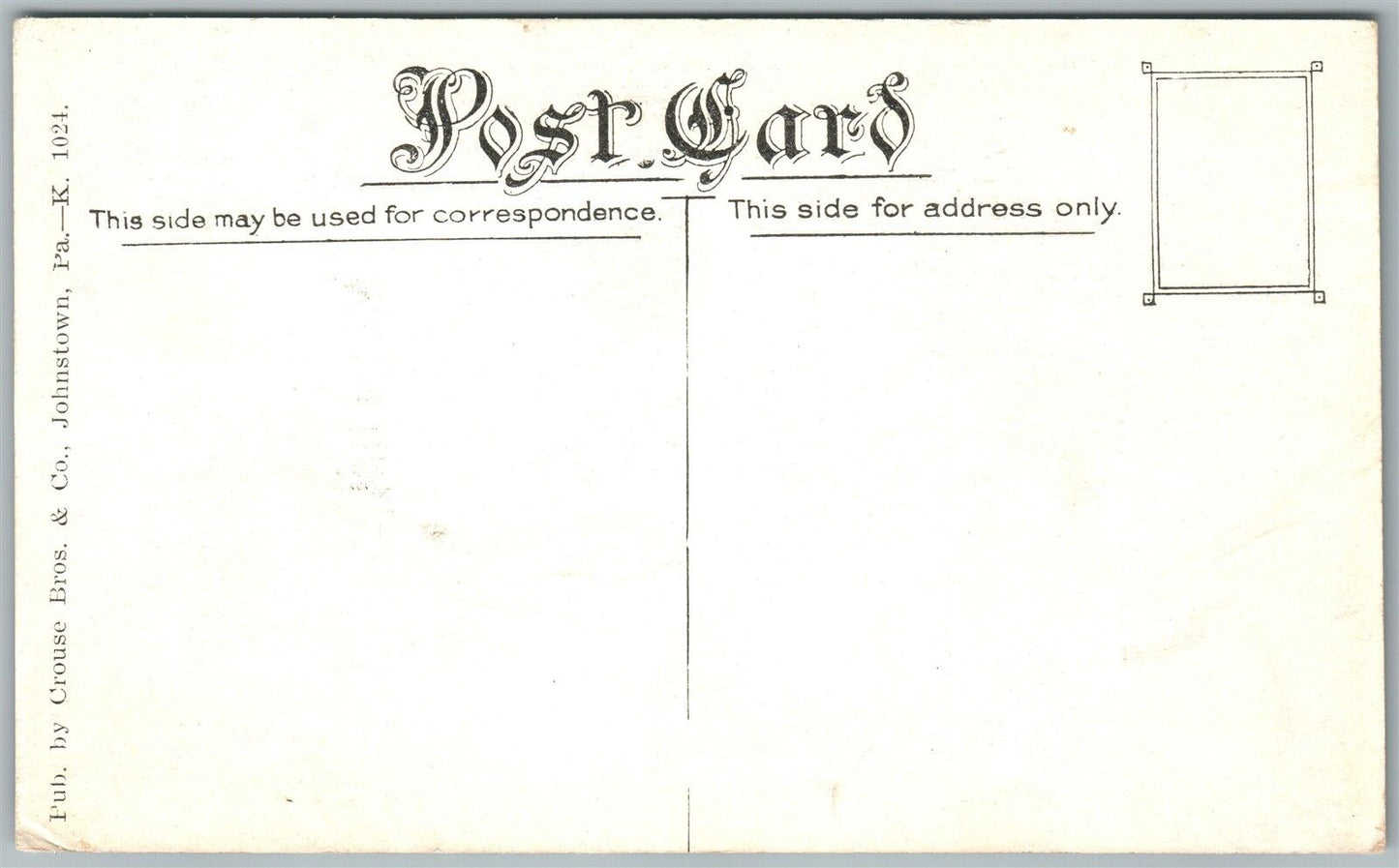 BEDFORD SPRINGS PA THE TOWER ON MOUNTAIN ANTIQUE POSTCARD