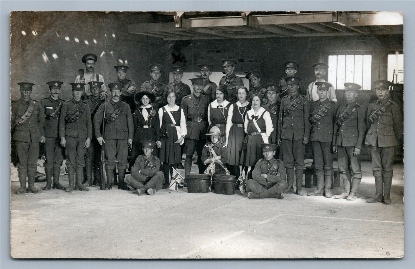 WWI BRITISH MILITARY ANTIQUE REAL PHOTO POSTCARD RPPC