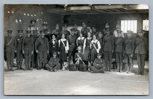 WWI BRITISH MILITARY ANTIQUE REAL PHOTO POSTCARD RPPC