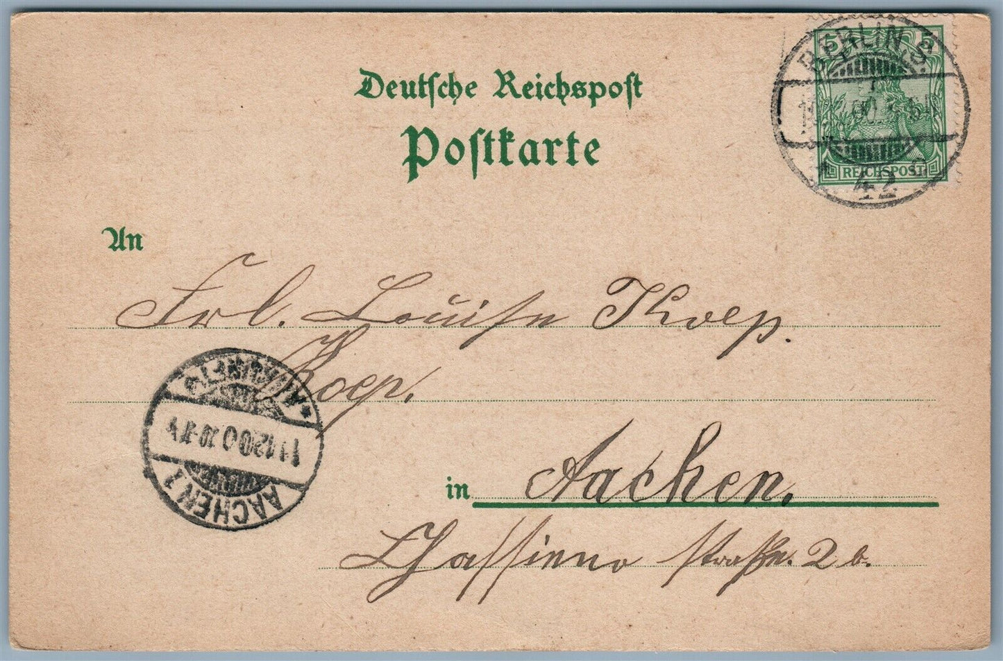 GRUSS AUS BERLIN ZEUGHAUS MILITARY PARADE UNDIVIDED ANTIQUE POSTCARD w/ STAMP